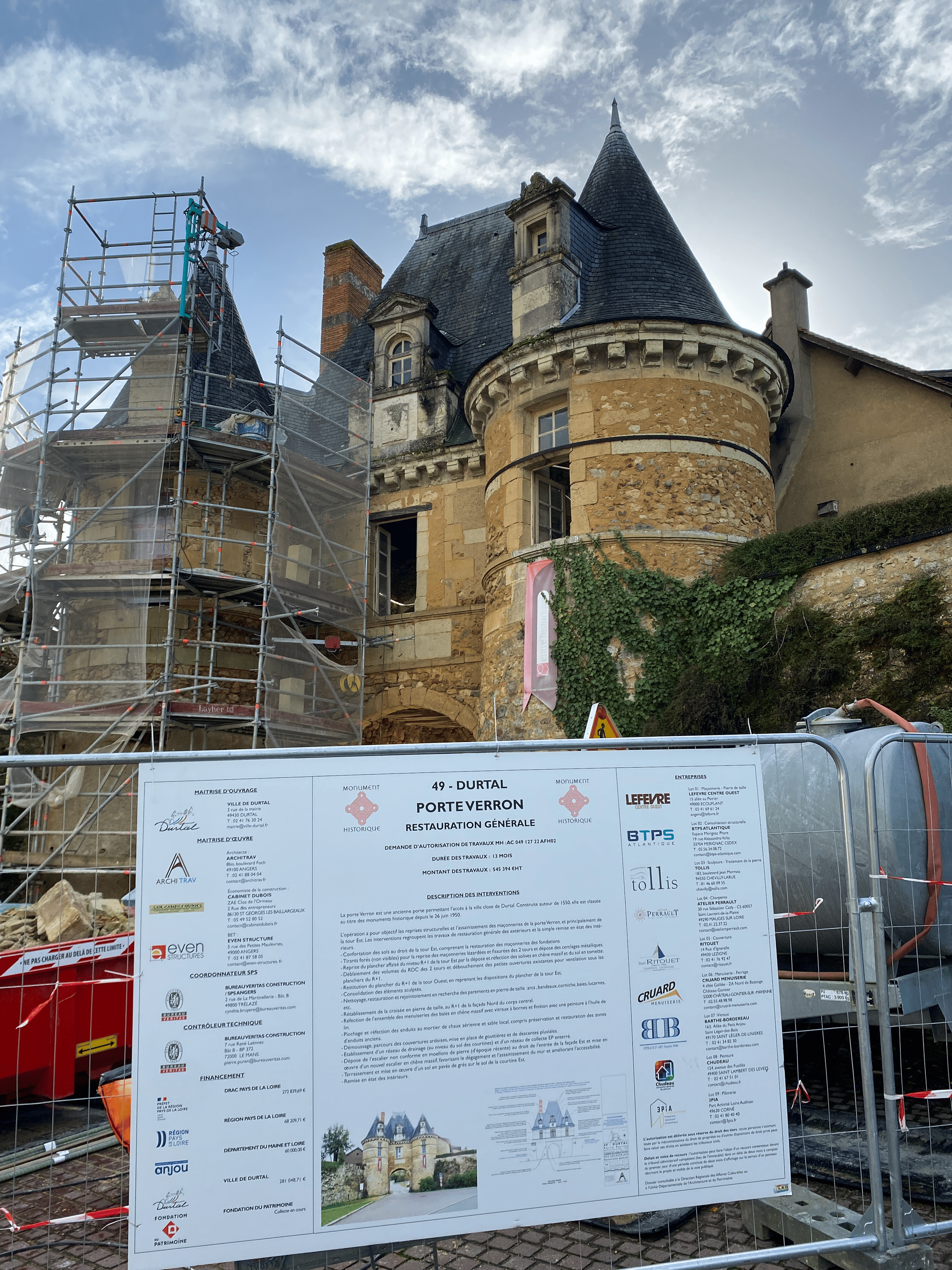 Travaux de restauration – maçonnerie