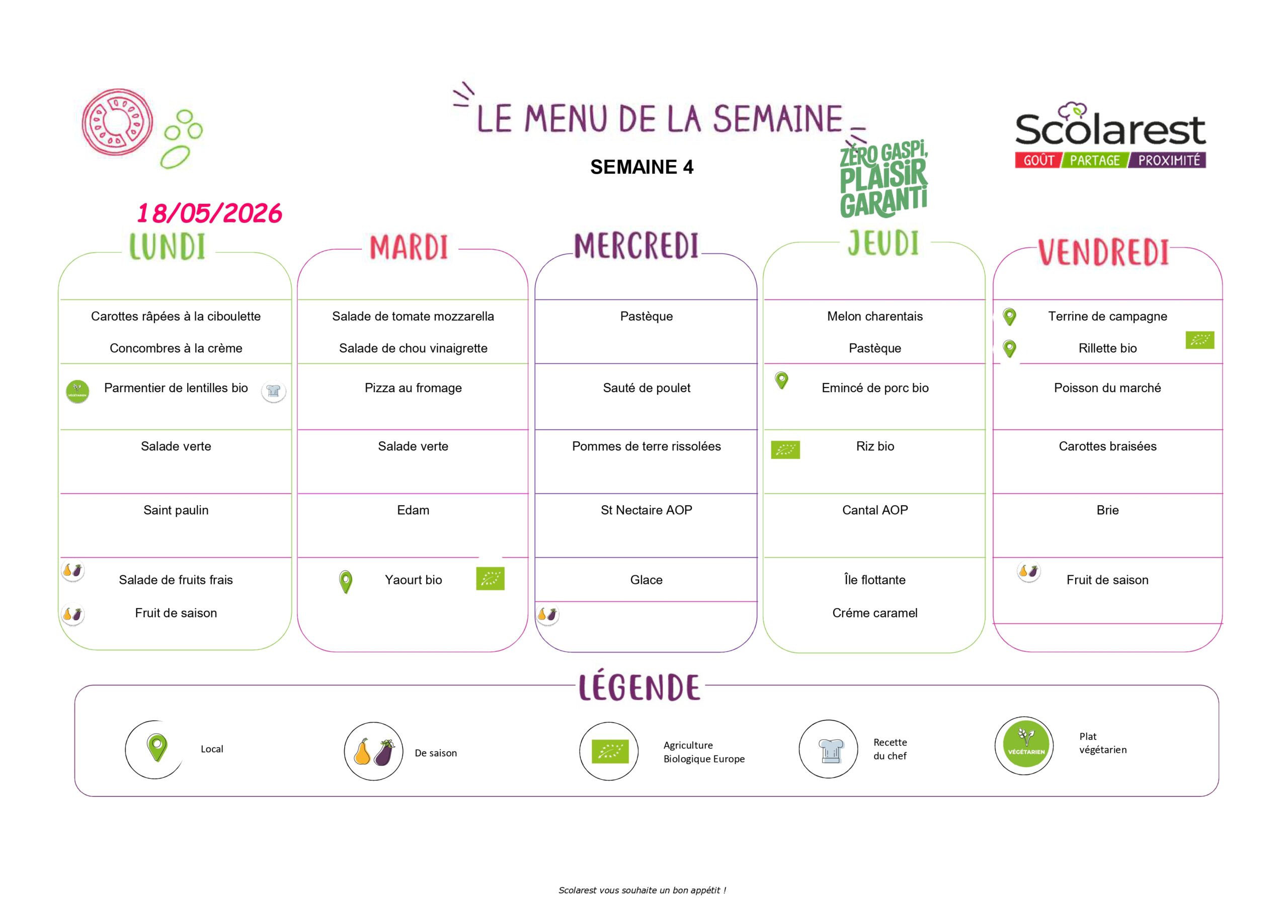 Menu cantine page 1